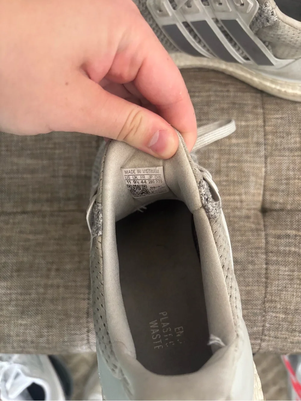 Light Gray Knit Women’s Running Sneakers